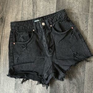 Wild Fable High waist, distressed black denim shirts, size 00